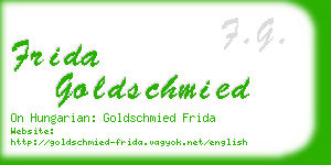 frida goldschmied business card
